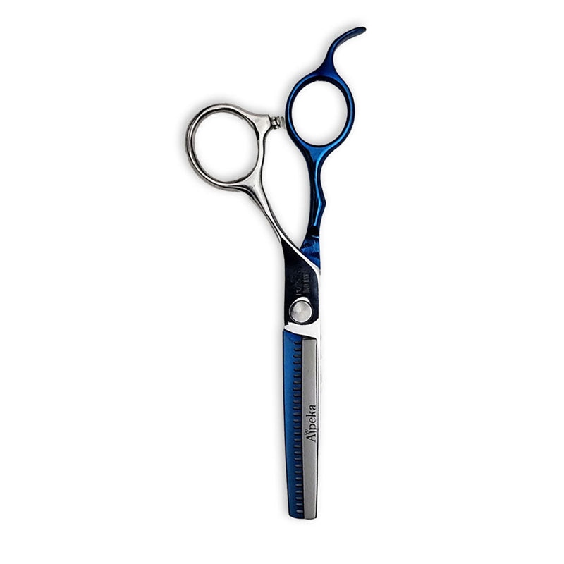 Silver and Blue Salon Thinning Scissors