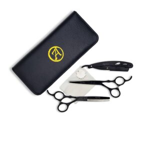 EdgeLine Pro – Black Precision Barber Shear & Thinning Pro Set