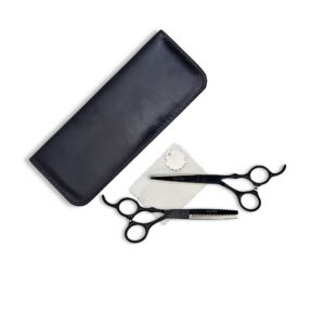 EdgeLine Black Barber Shear Set – Precision Cutting & Thinning Scissors